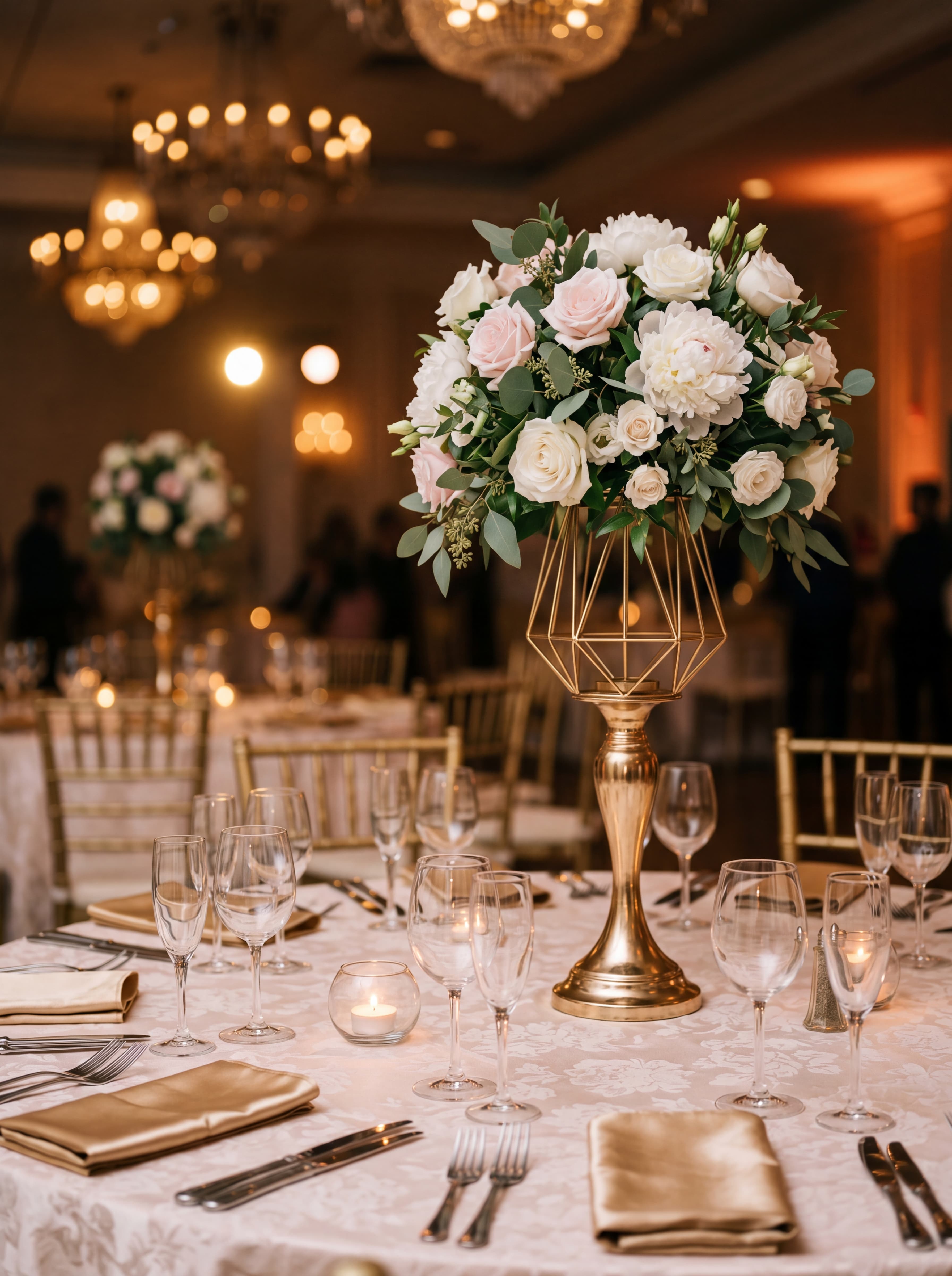 La Vie venue floral centerpiece